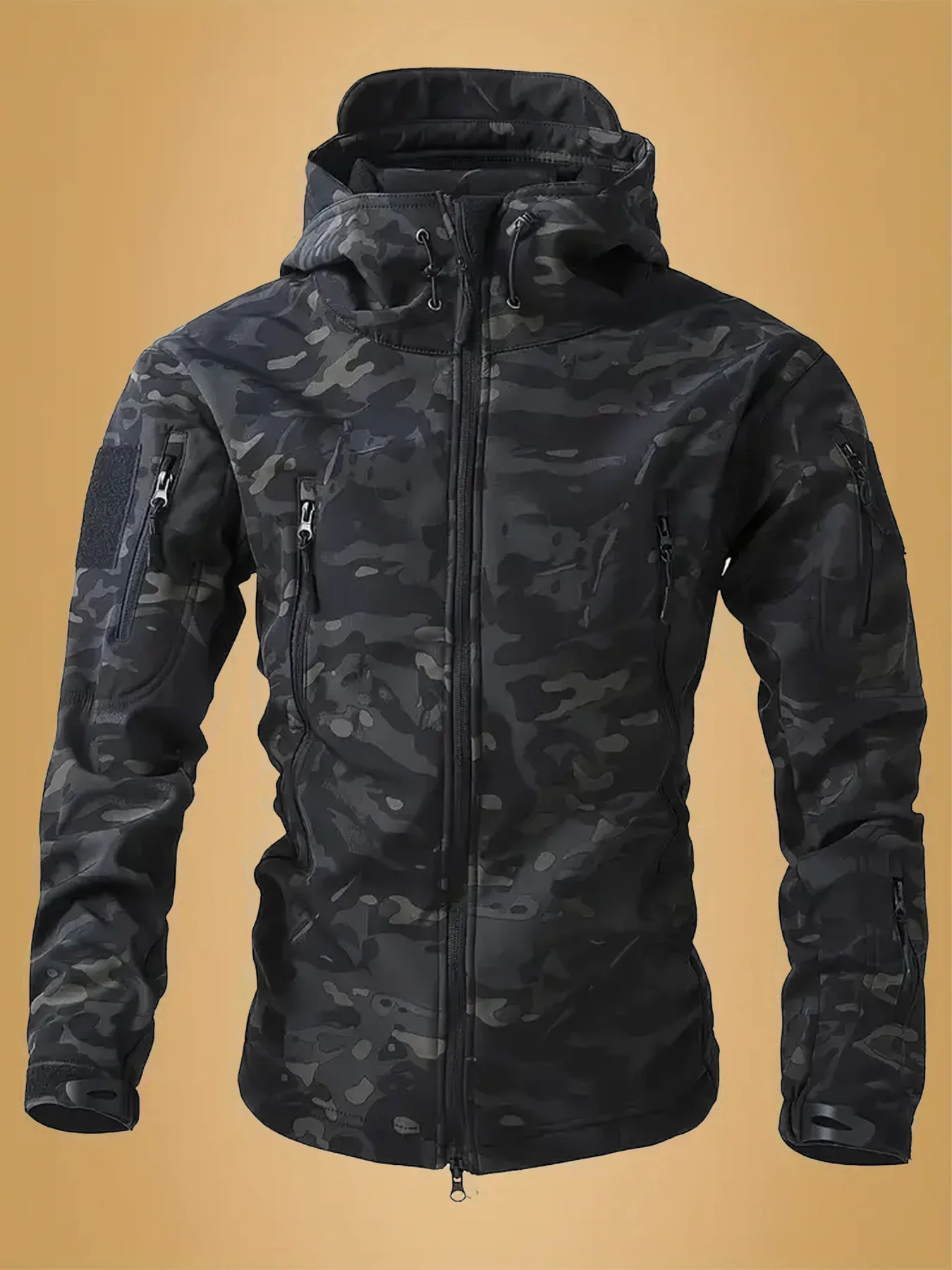 Men's Outdoor Tactical Jacket Winter Waterproof Insulation Camouflage Jacket Fishing Hunting Jacket Mens Lightweight Rain Jacket