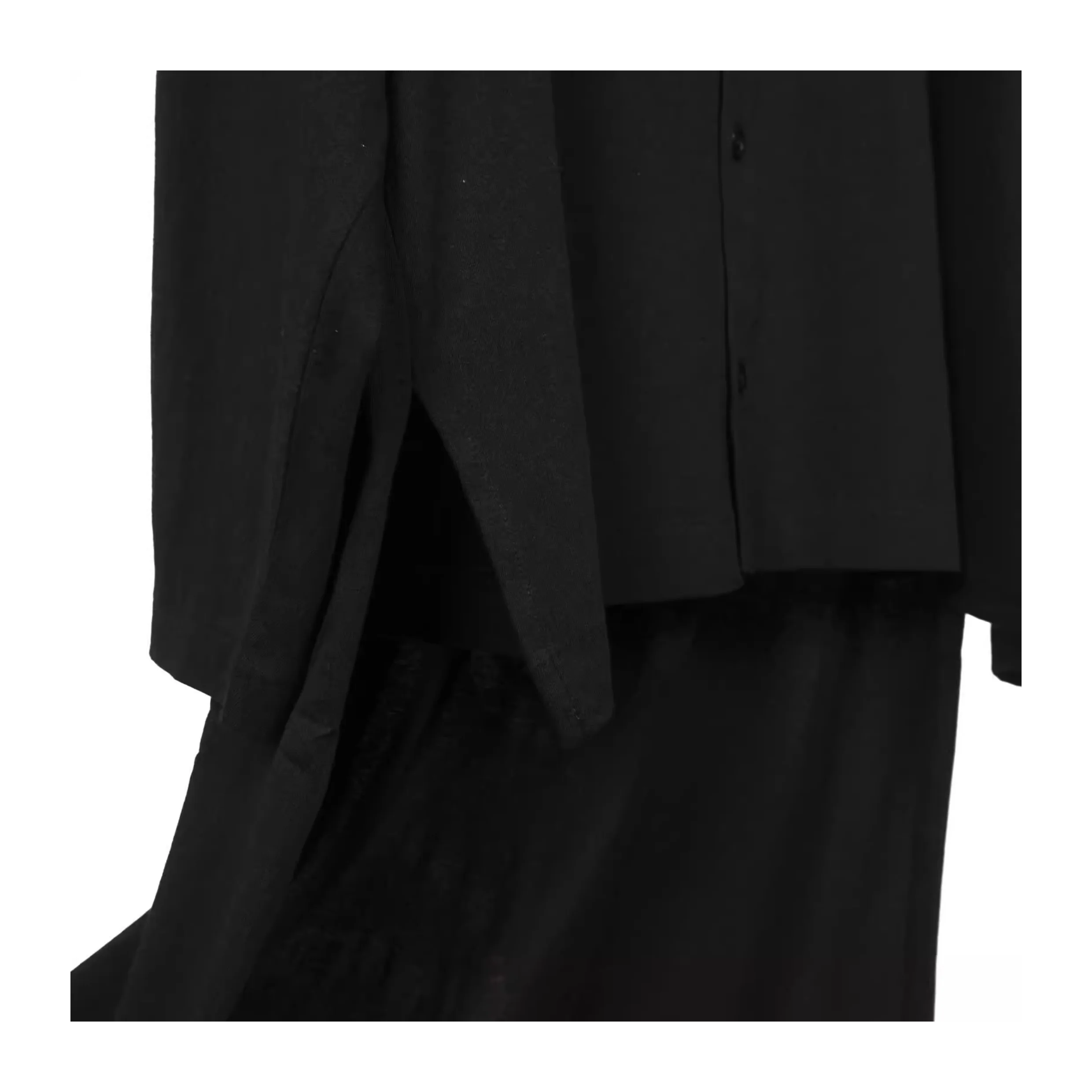 TOP-YAMAMOTO Japanese original design of long trench coat male loose large size hip hop brand