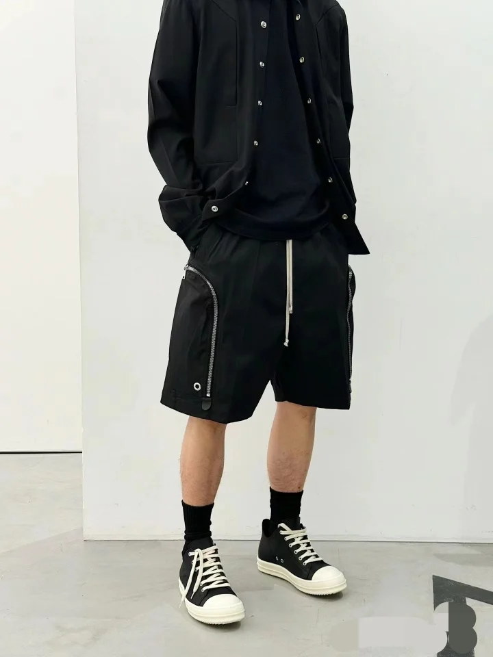 Owen Seak Men's Short Harem Gothic Style Men Clothing Casual Summer Loose Black White High Street Classic Designer Shorts