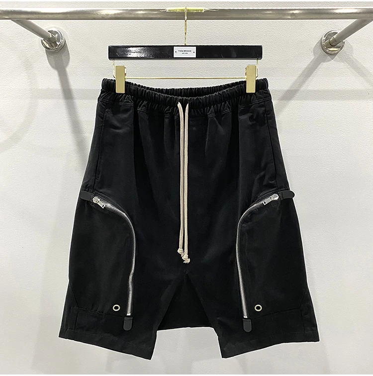 Owen Seak Men's Short Harem Gothic Style Men Clothing Casual Summer Loose Black White High Street Classic Designer Shorts