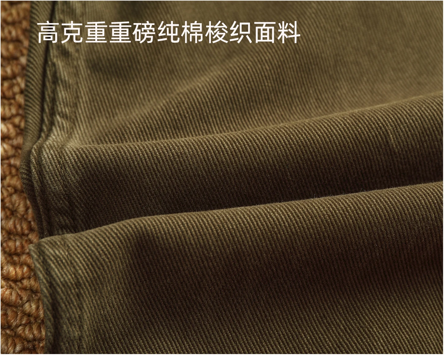 100% cotton autumn and winter heavy simple work pants for men loose straight cotton twill woven tapered trousers