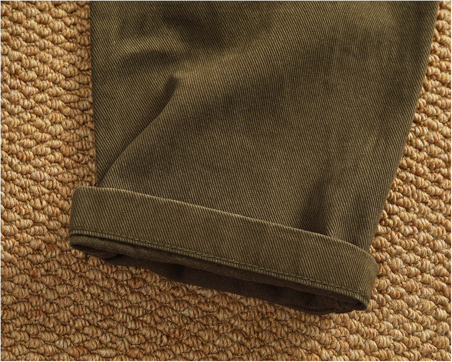 100% cotton autumn and winter heavy simple work pants for men loose straight cotton twill woven tapered trousers