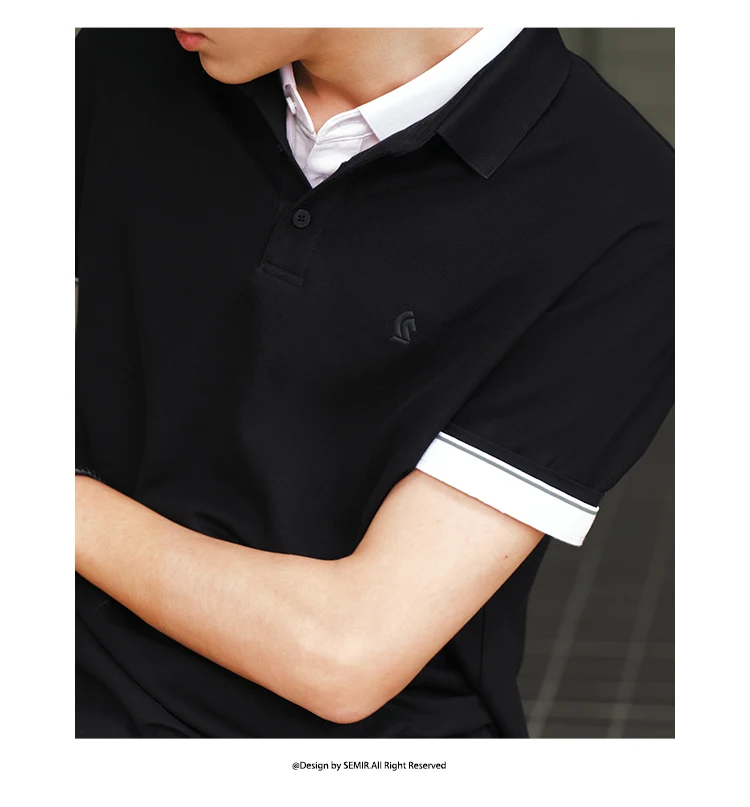 Semir Mens Polo 2026 Classic Lapel Knitted Moisture Wicking Quick Dry Cool Feeling Antibacterial