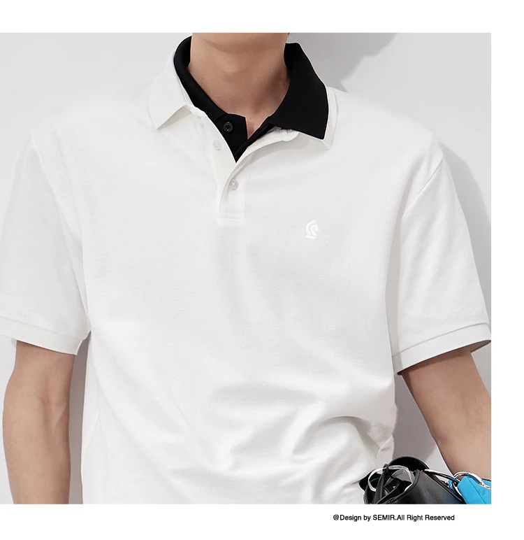 Semir Mens Polo 2026 Classic Lapel Knitted Moisture Wicking Quick Dry Cool Feeling Antibacterial