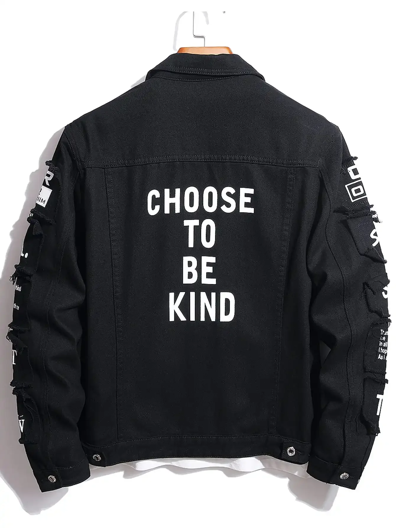 Men's y2k Denim Jacket Jeans Clothing Patches Windbreaker Cotton Stretchy Trucker Jacket for Men Cowboy Letter Designer Fashion