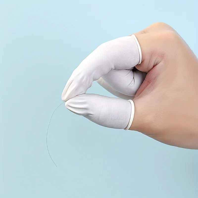20/200pc Rubber Finger Protector Covers Wear-Resistant Highly Elastic Anti-Slip Latex Finger Cots for Electronics Medical Protec