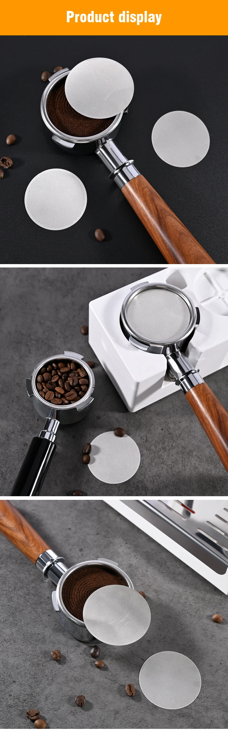 Espresso Puck Screen Coffee Filter Reusable Stainless Steel Holder 0.2mm For 51/54/58mm Coffee Portafilter Barista Accessories