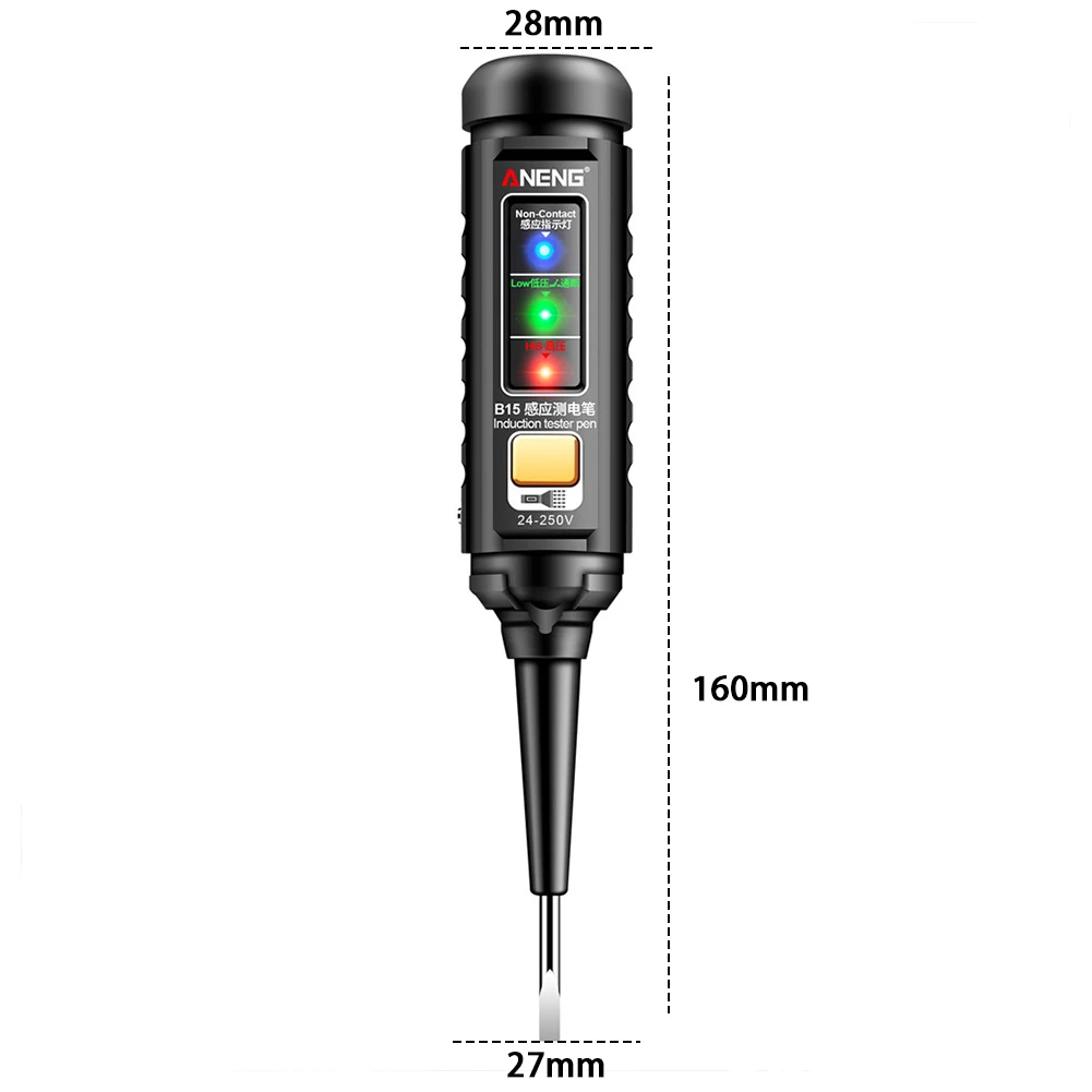 ANENG B15 One-word Screwdriver Tester Highlight Color Indicator Light Professional Electrician Induction Teste Pen Test Tools