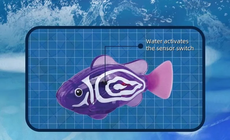 Baby Bath Light-Up Sensor Electric Small Fish Playing in Water Pet Fish Swimming Fish Can Swim Realistic Clownfish Toy