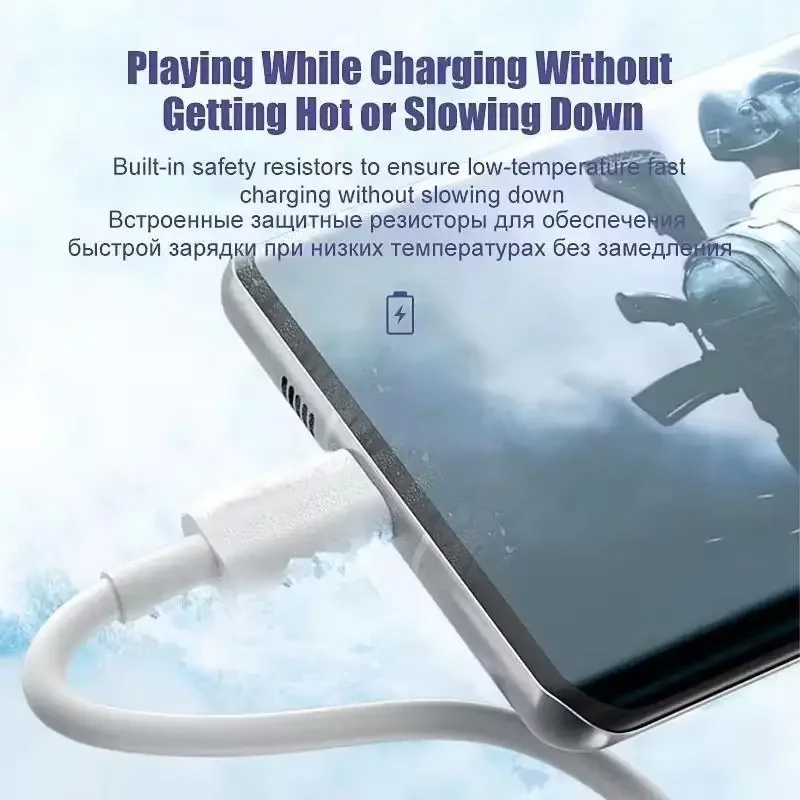 3PCS 6A 100W Type C Super Fast Charging Cable Data Cord For Samsung Huawei Xiaomi Redmi Quick Charing USB C Cables