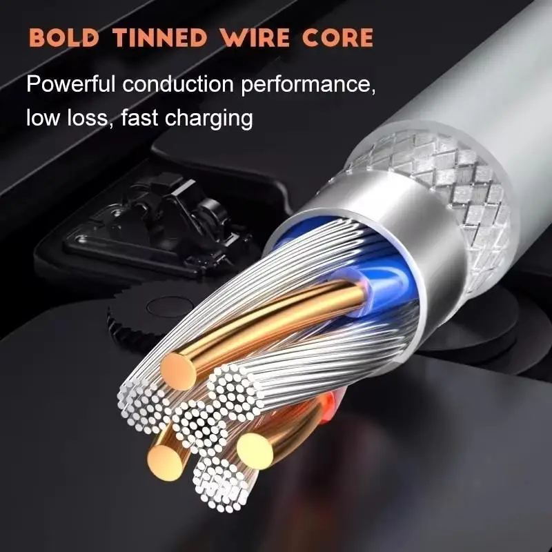 3PCS 6A 100W Type C Super Fast Charging Cable Data Cord For Samsung Huawei Xiaomi Redmi Quick Charing USB C Cables
