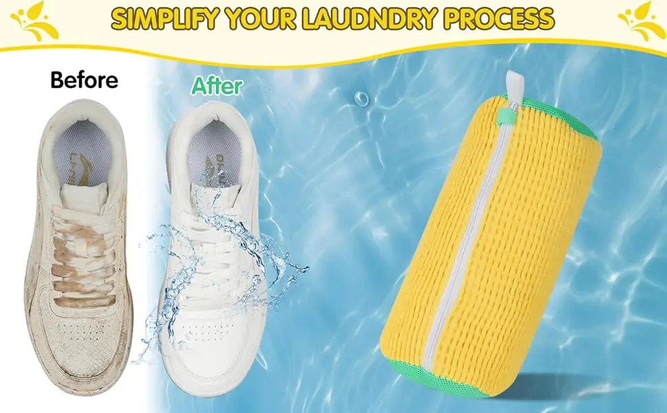 Shoes Washing Bag Laundry Bag Padded Shoe Protector Fluffy Fiber Polyester Laundry Wash Bag Machine Washable Organizer