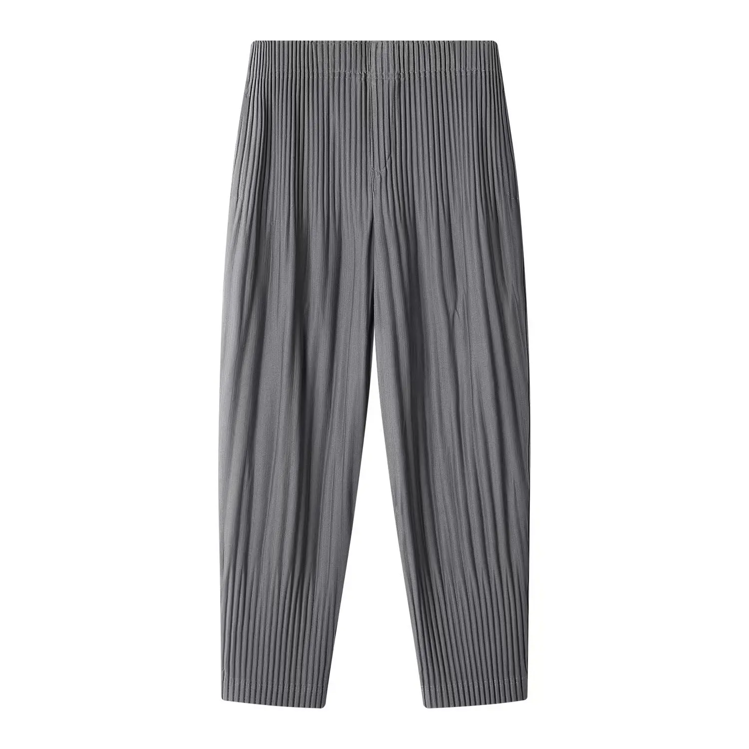 Miyake Pleated Japanese Harem Pants Men Loose Pants Breathable Low-crotch Vintage Clothing