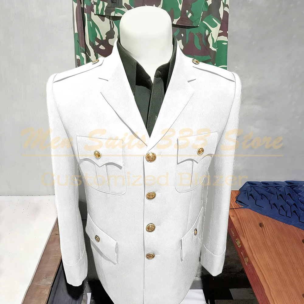Solid Color Suits for Men Elegant Single Breasted Notch Lapel Slim Fit Male Clothing High Quality 2 Piece Jacket Pants Sets