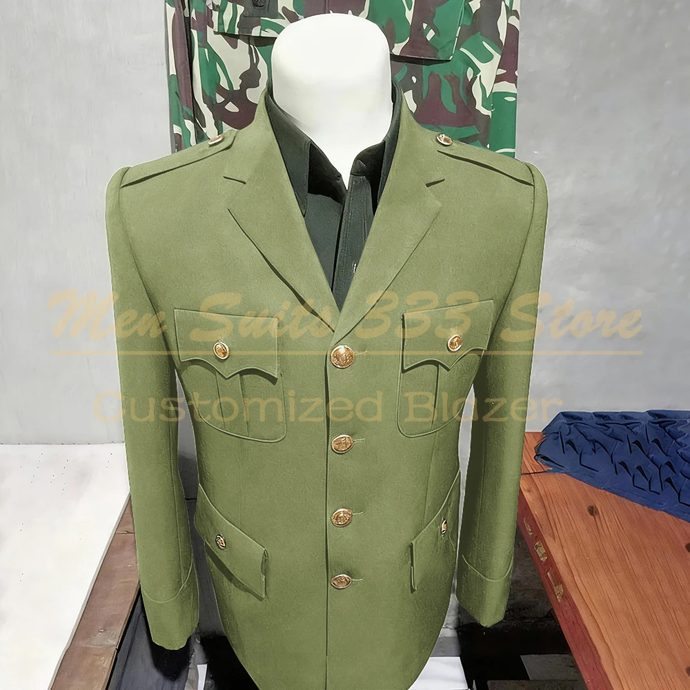 Solid Color Suits for Men Elegant Single Breasted Notch Lapel Slim Fit Male Clothing High Quality 2 Piece Jacket Pants Sets