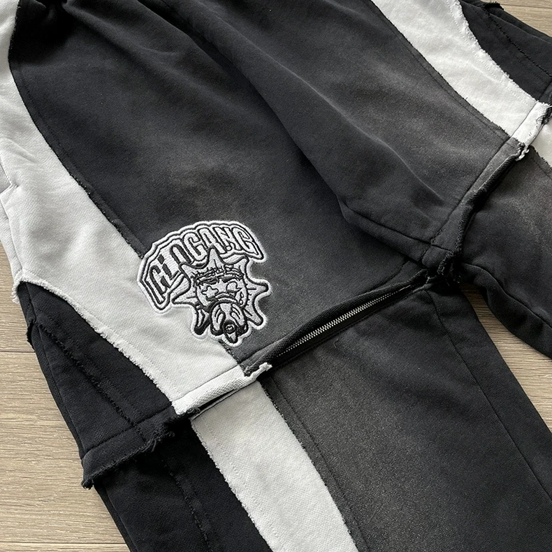Patchwork Red Black Glo Gang The Glory Pants Men Women Trousers Jogger Drawstring Sweatpants