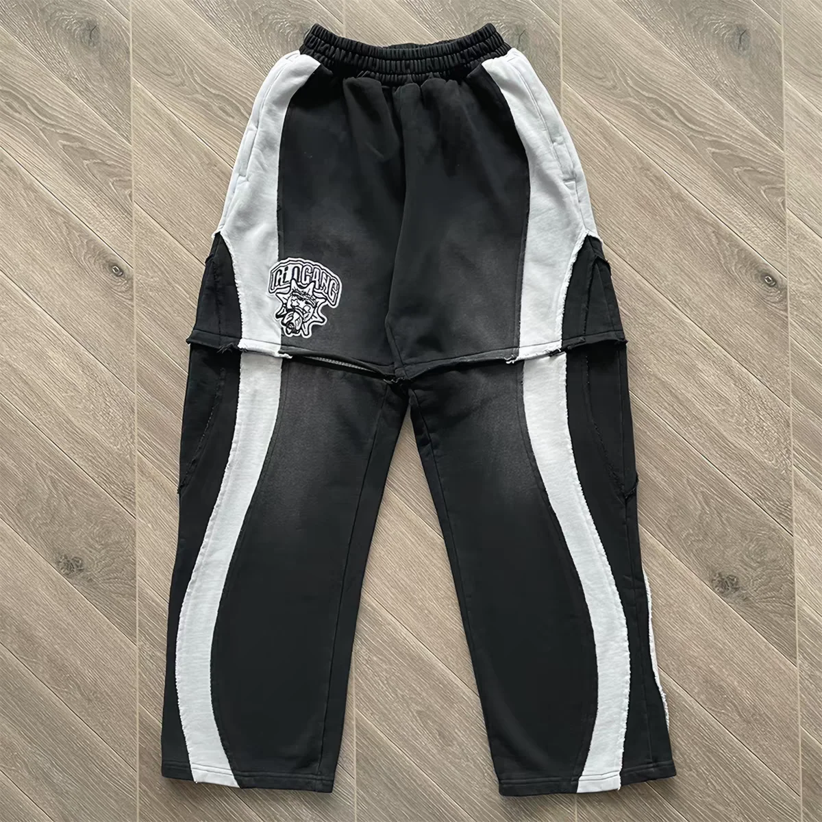 Patchwork Red Black Glo Gang The Glory Pants Men Women Trousers Jogger Drawstring Sweatpants