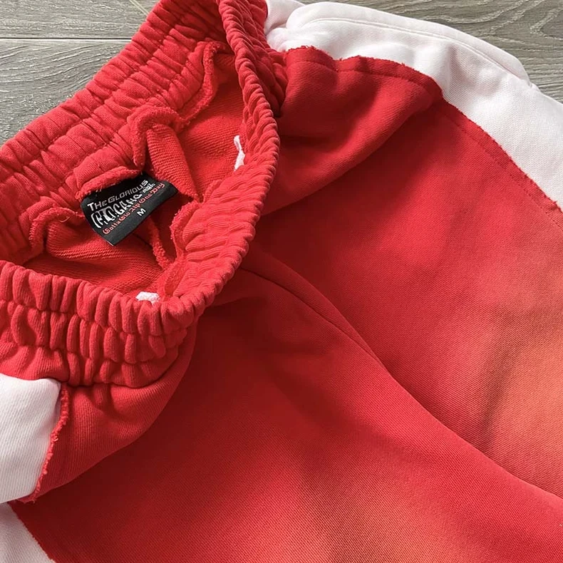 Patchwork Red Black Glo Gang The Glory Pants Men Women Trousers Jogger Drawstring Sweatpants