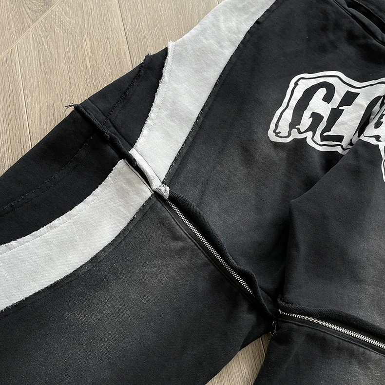 Patchwork Red Black Glo Gang The Glory Pants Men Women Trousers Jogger Drawstring Sweatpants
