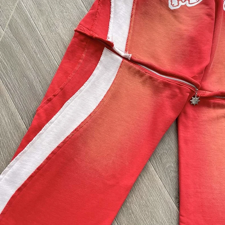 Patchwork Red Black Glo Gang The Glory Pants Men Women Trousers Jogger Drawstring Sweatpants