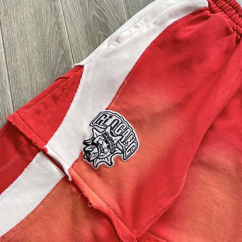 Patchwork Red Black Glo Gang The Glory Pants Men Women Trousers Jogger Drawstring Sweatpants