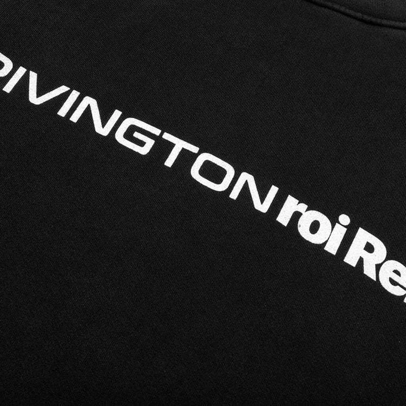 RIVINGTON Roi Ret RRR 123 White Print Embroidery Patch Label Sweatshirts Men Women High Quality Loose Black Sweatshirts Hoodie