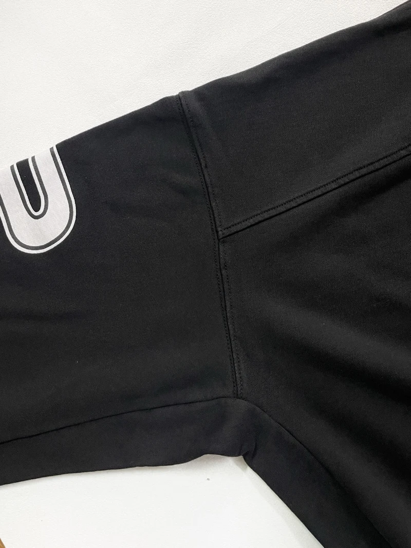 RIVINGTON Roi Ret RRR 123 White Print Embroidery Patch Label Sweatshirts Men Women High Quality Loose Black Sweatshirts Hoodie