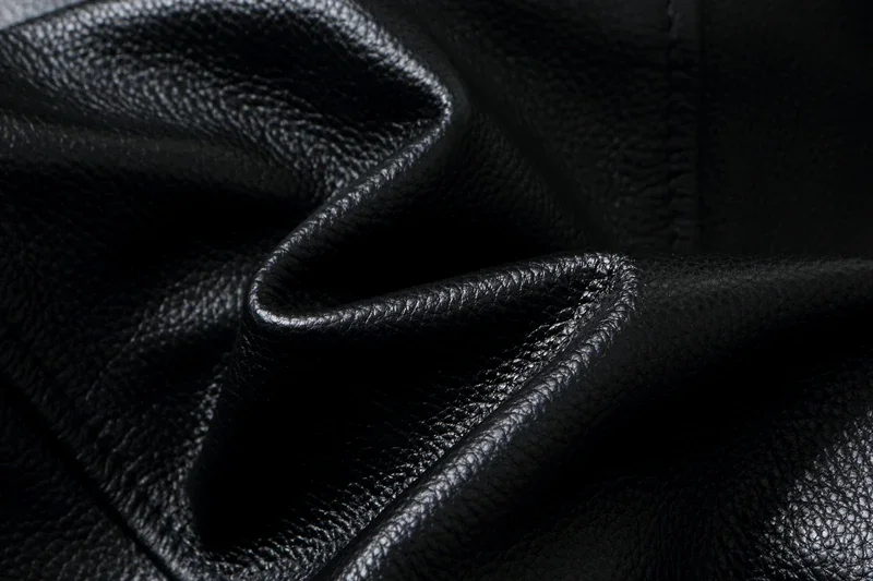 LNY Shop Top.Men Winter genuine leather jacket.740 Plus size black cowhide long business leather coat.무스탕 overcoat.Trench