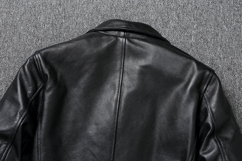 LNY Shop Top.Men Winter genuine leather jacket.740 Plus size black cowhide long business leather coat.무스탕 overcoat.Trench