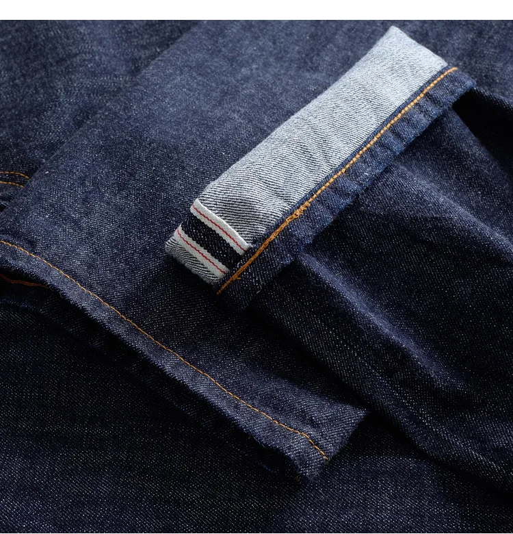 16oz Heavyweight Red Selvedge Denim Jeans for Men High Quality Loose Straight Pants One Wash Autumn Casual 100% Cotton Y2K