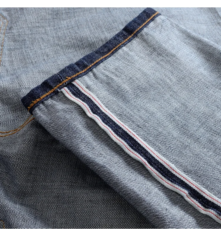 16oz Heavyweight Red Selvedge Denim Jeans for Men High Quality Loose Straight Pants One Wash Autumn Casual 100% Cotton Y2K
