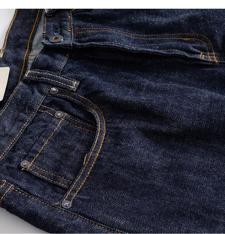 16oz Heavyweight Red Selvedge Denim Jeans for Men High Quality Loose Straight Pants One Wash Autumn Casual 100% Cotton Y2K