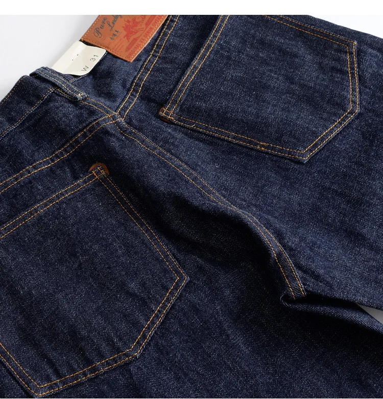16oz Heavyweight Red Selvedge Denim Jeans for Men High Quality Loose Straight Pants One Wash Autumn Casual 100% Cotton Y2K