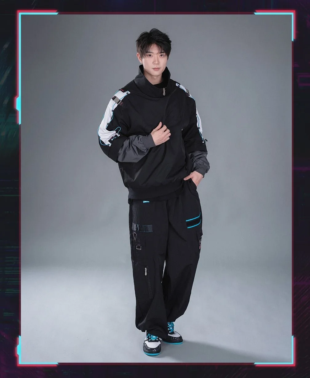 Moeyu Hatsune Miku Men Women Sweashirt Stand-up Collar Jacket Coat Male Fake Two Pieces T-shirt Vocaloid Cosplay Costume Casual