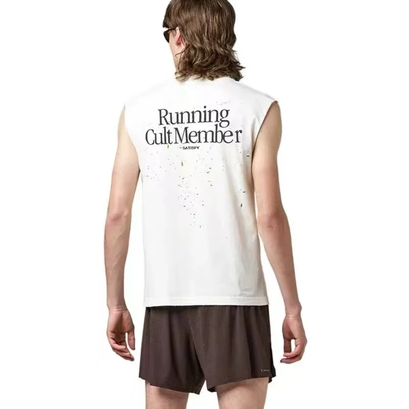 Satisfy running loose casual sports cotton Vest