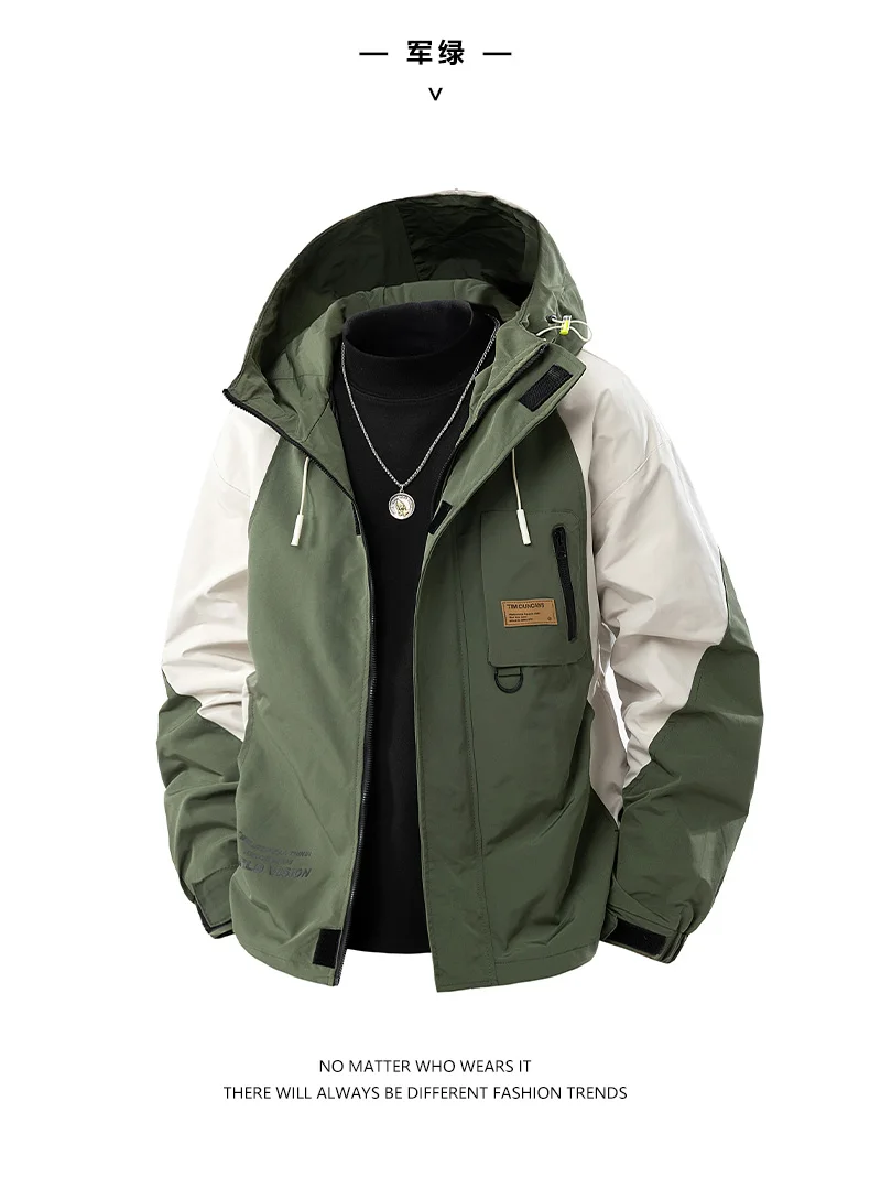 Jacket Mens Spring Autumn New Men Jacket Printing Hooded Jackets Casual Coat Men's Business Coats Size L-4XL 5XL 6XL 7XL 8XL