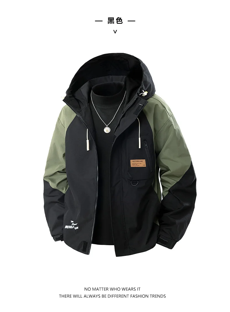 Jacket Mens Spring Autumn New Men Jacket Printing Hooded Jackets Casual Coat Men's Business Coats Size L-4XL 5XL 6XL 7XL 8XL