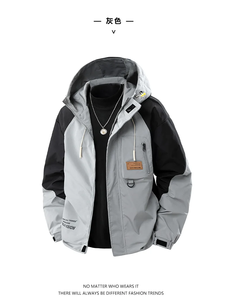 Jacket Mens Spring Autumn New Men Jacket Printing Hooded Jackets Casual Coat Men's Business Coats Size L-4XL 5XL 6XL 7XL 8XL