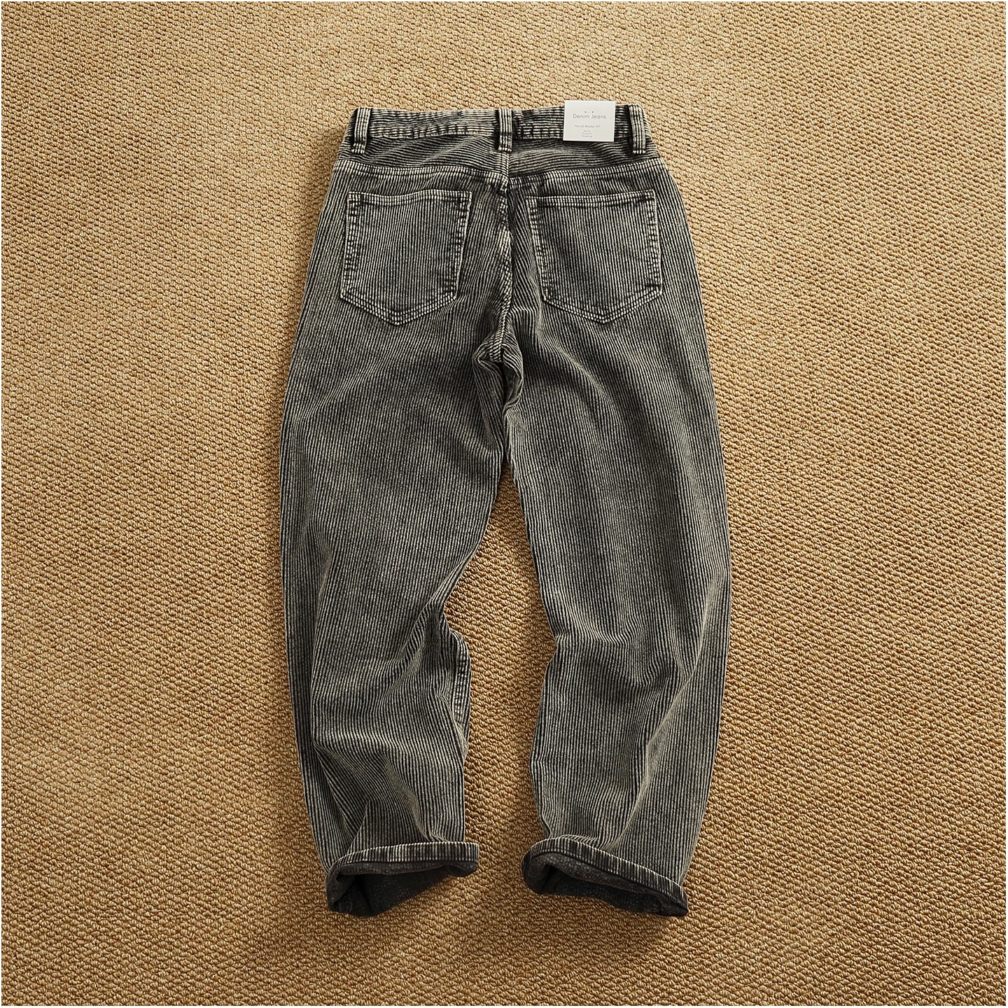 Heavy corduroy straight loose casual pants men's new basic simple versatile trousers