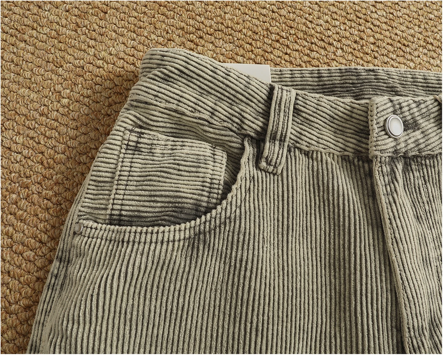 Heavy corduroy straight loose casual pants men's new basic simple versatile trousers