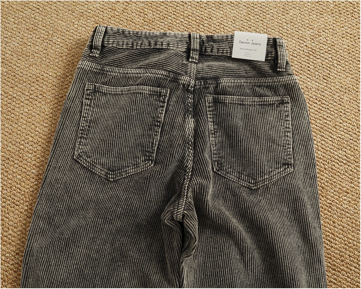 Heavy corduroy straight loose casual pants men's new basic simple versatile trousers