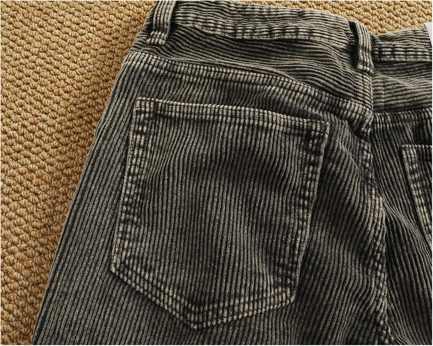 Heavy corduroy straight loose casual pants men's new basic simple versatile trousers