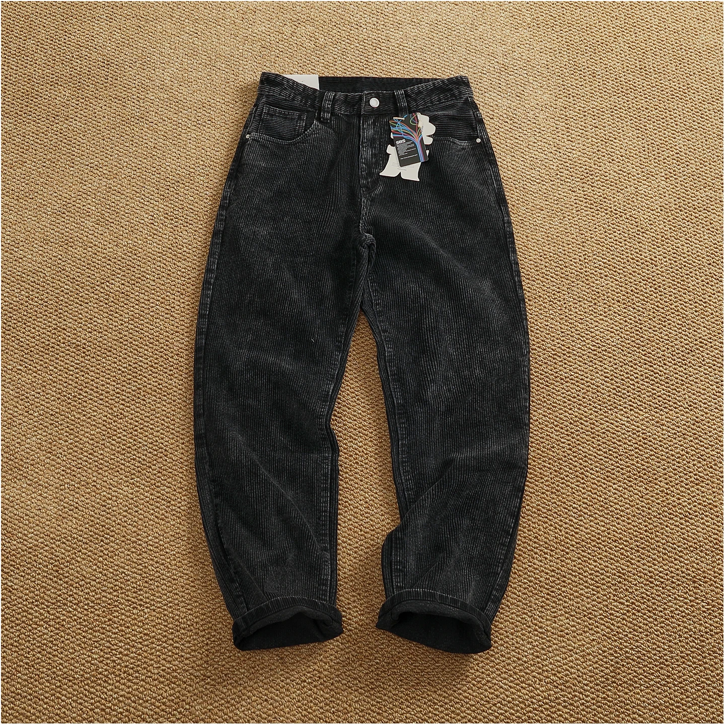 Heavy corduroy straight loose casual pants men's new basic simple versatile trousers