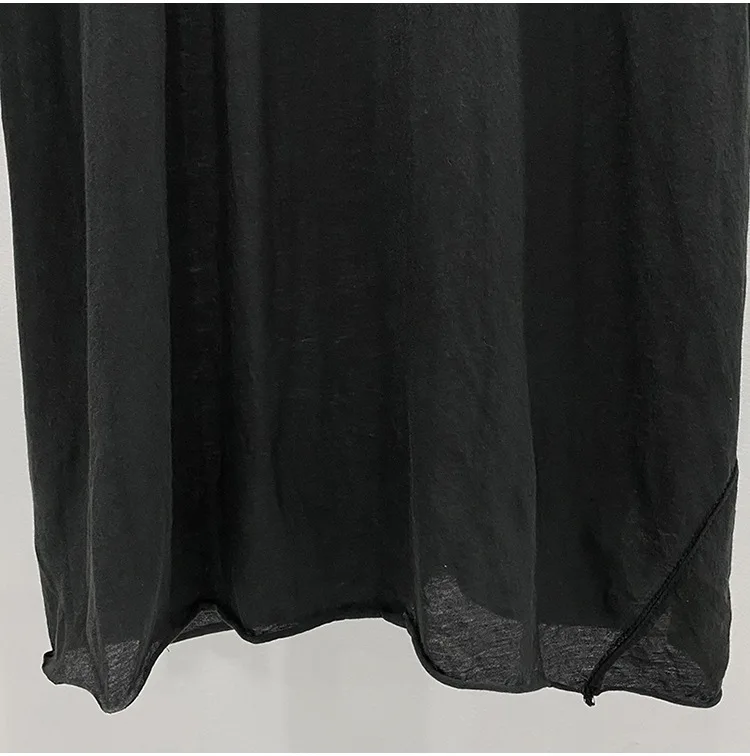 High Street Cotton T-shirts Tops Men's Style | Autumn/Winter Thin Dark Knitted Base Long Sleeve Casual Tshirt TEE Shirt