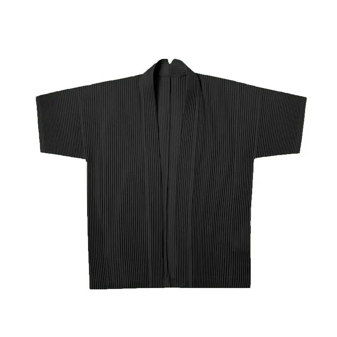 Miyake Pleated Jacket Men's Cardigan Japanese 2025 Spring and Summer New Pleated Men's Loose Big Yards Jacket Hundred Loose Tops