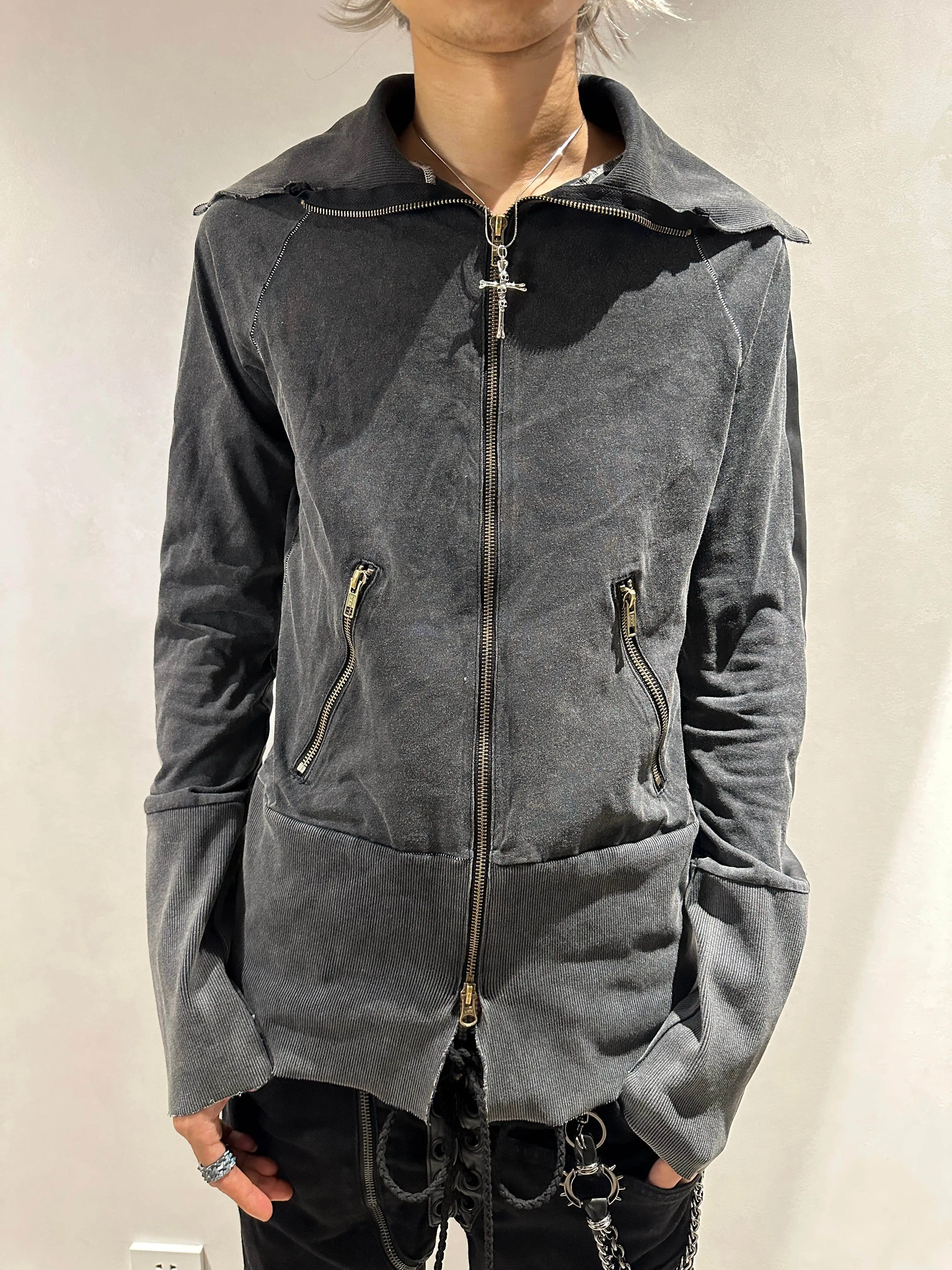 LGB 00s long sleeves sweat visual department old semi turtleneck jacket