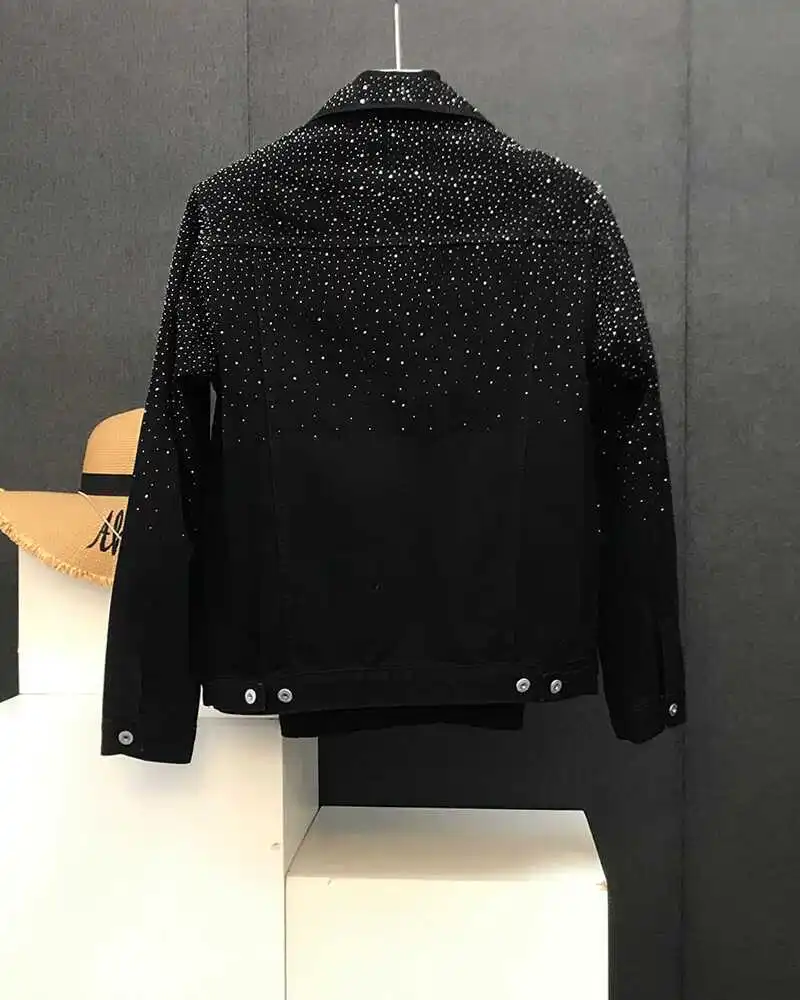 Fashionable Hot Diamond Jacket Spring and Autumn 2025 New Men's Tops Retro Short Jackets