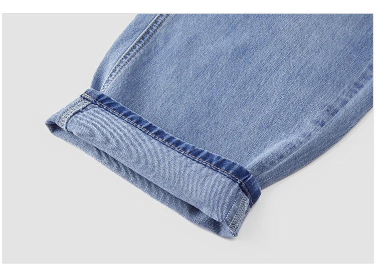 Semir Men Pants Denim Cool Feeling Back Elastic Waist Loose Tapered Leg Commute Style 2026 Summer Casual Top