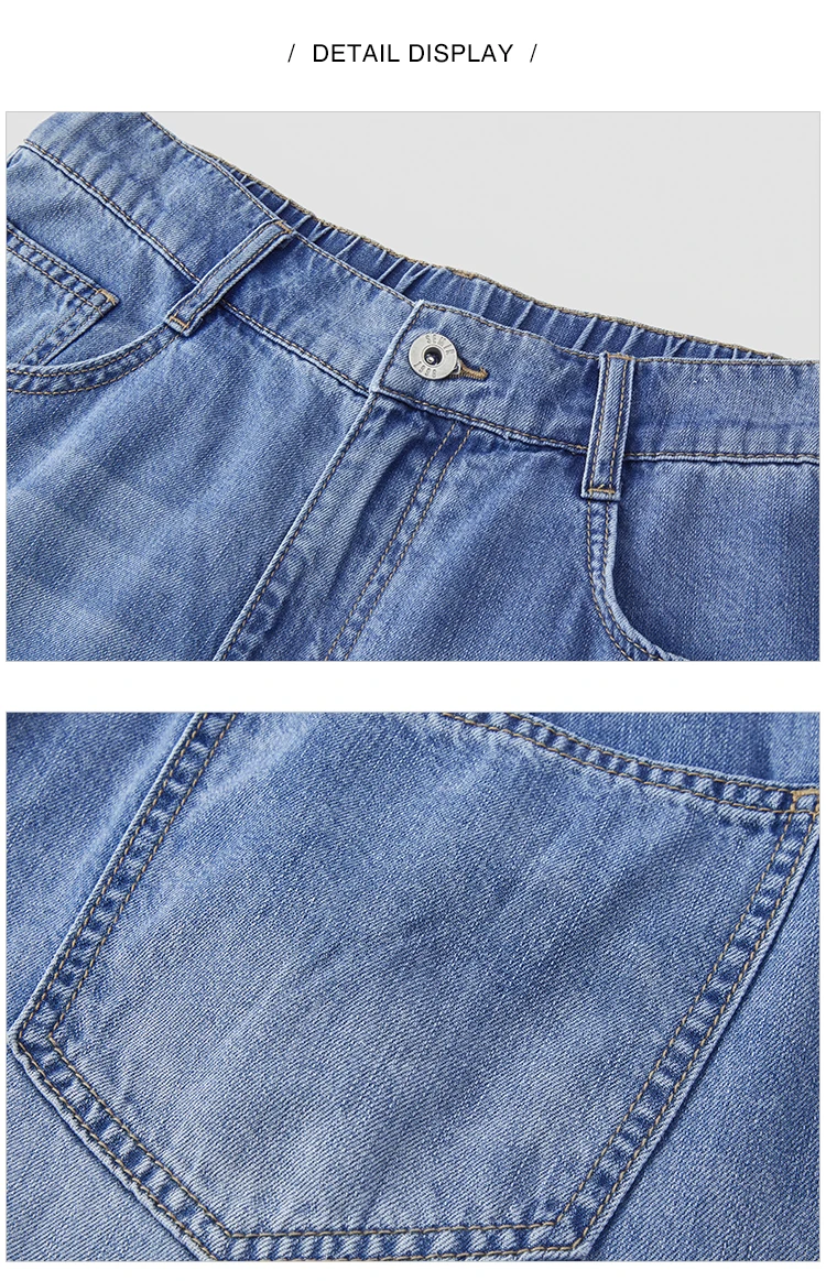 Semir Men Pants Denim Cool Feeling Back Elastic Waist Loose Tapered Leg Commute Style 2026 Summer Casual Top