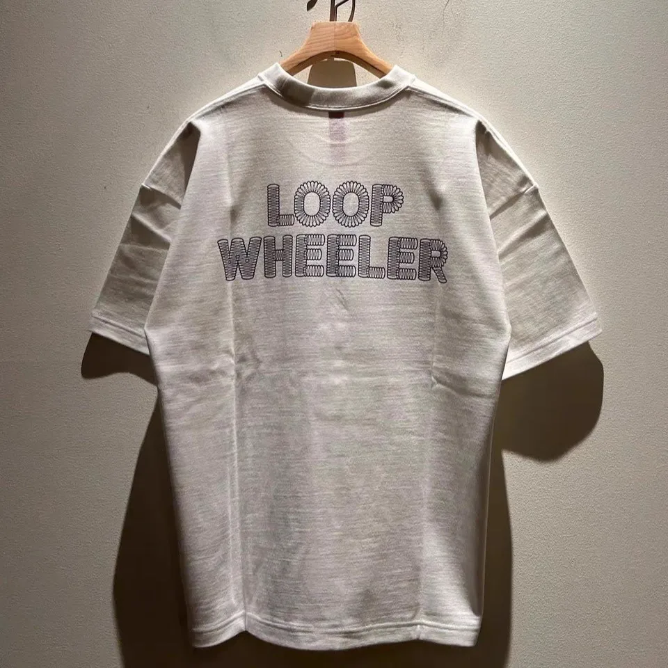 BEAMS JAPAN LOOPWHEELER Letter-printed cotton casual short-sleeved T-shirt